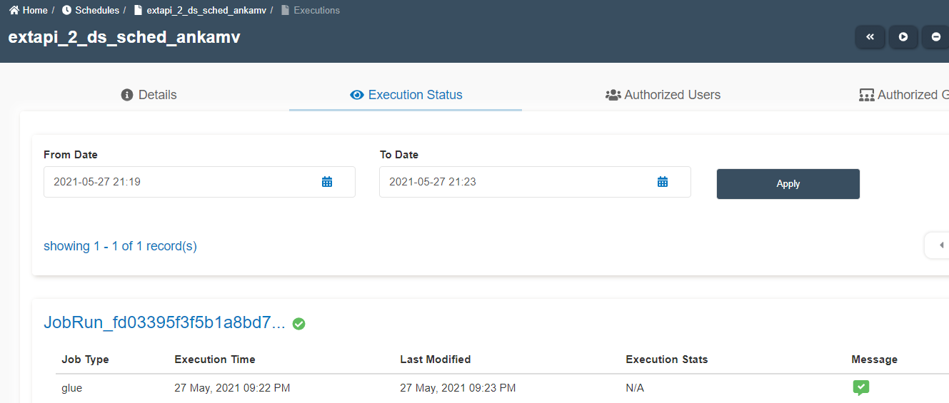 Create Ext-api Connection