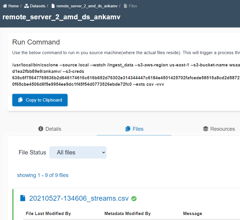 Create ext-fs Connection