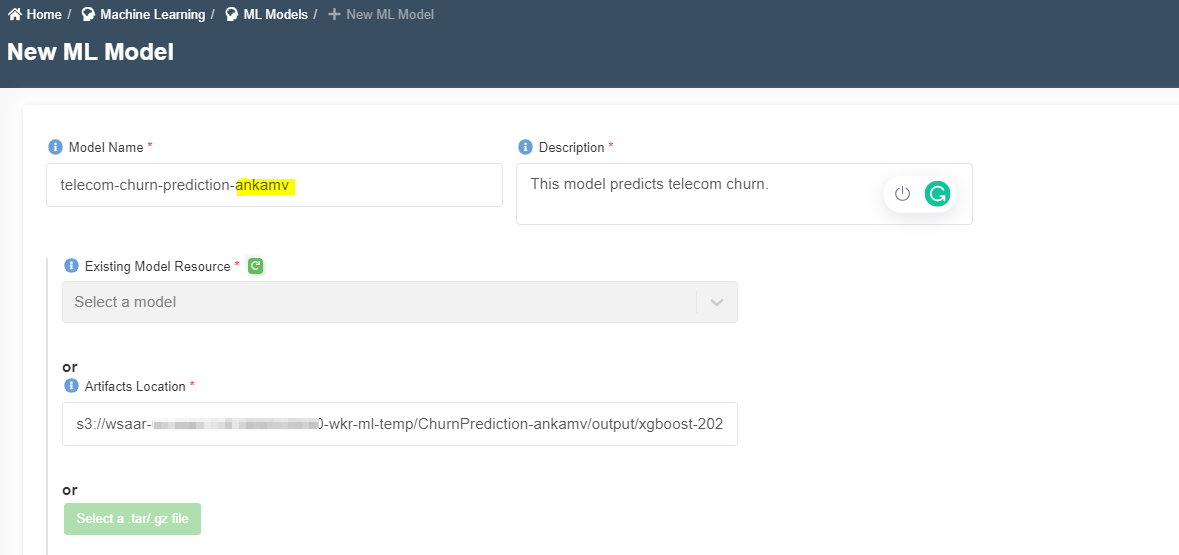 Create ML Model