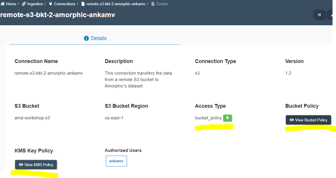 Create S3 Connection