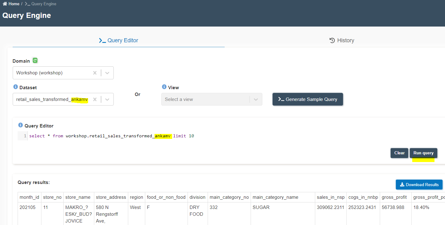 Query Tables