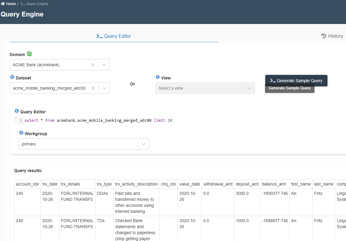 Query Tables